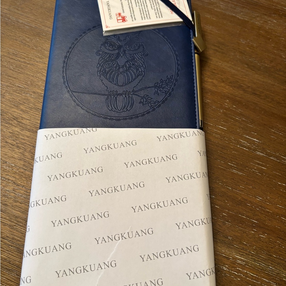 Blue Embossed Owl Journal